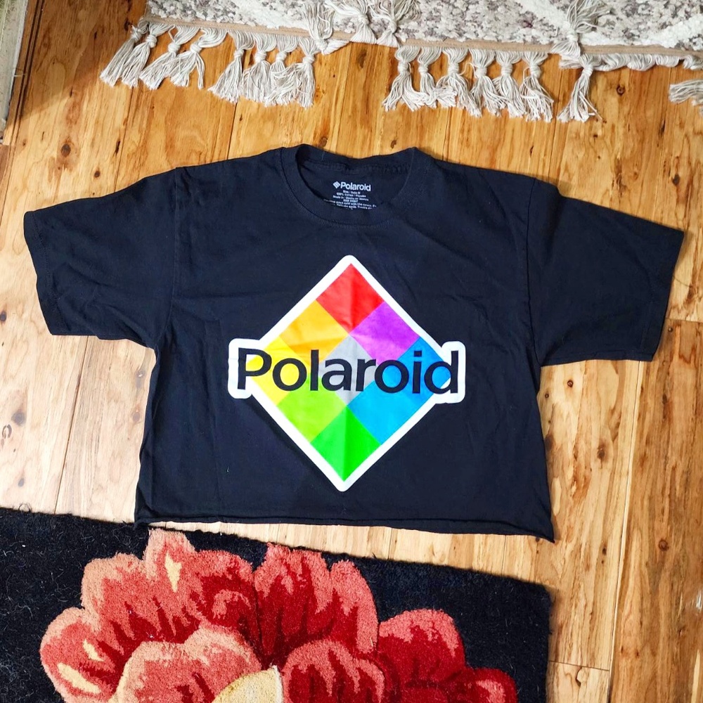 Polaroid Crop Top T-shirt Size M